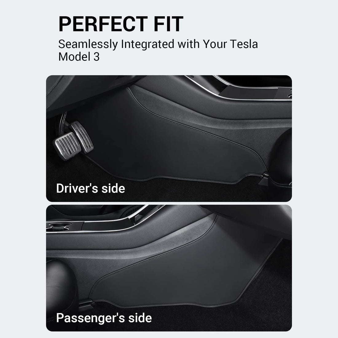 infinaware - Center Console Side Anti-Kick Mat For Tesla Model Y