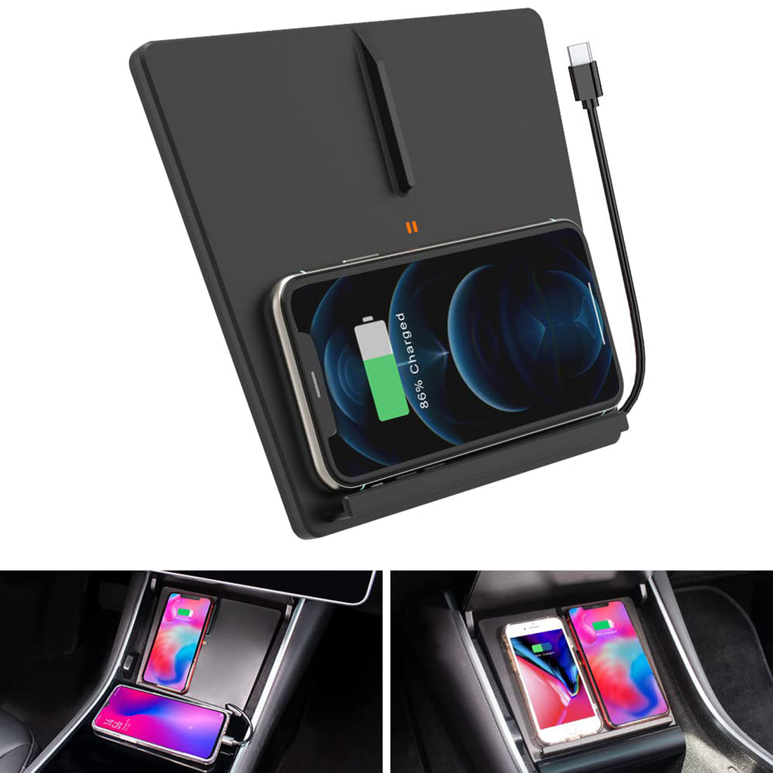 infinaware - Center Console Wireless Charger for Tesla Model 3