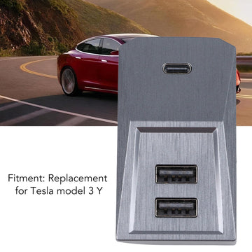 infinaware - Center Docking Station USB Hub For Tesla Model 3/Y 2021.11-2023