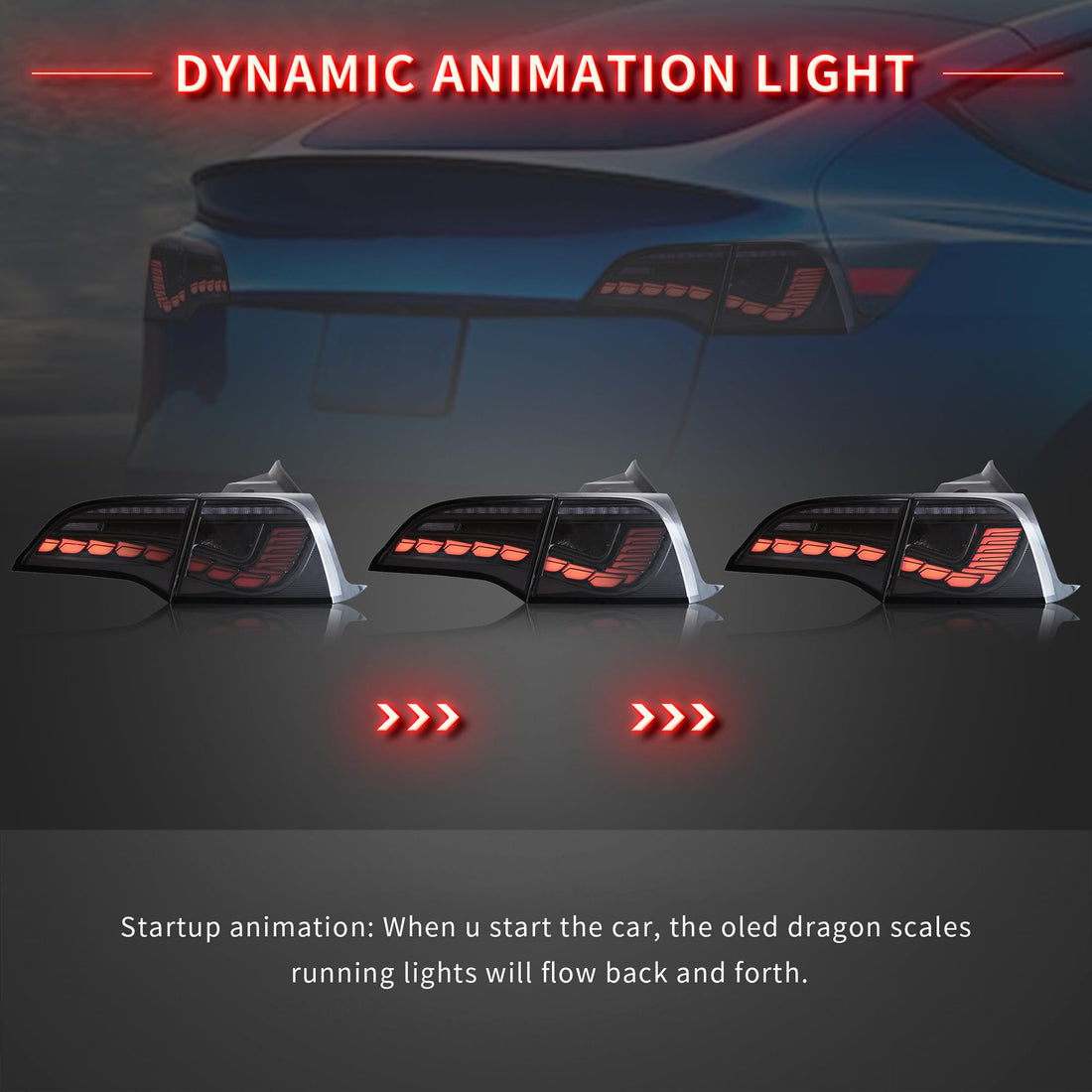 infinaware - Dragon Scale Tail Lights For Tesla Model 3/Y