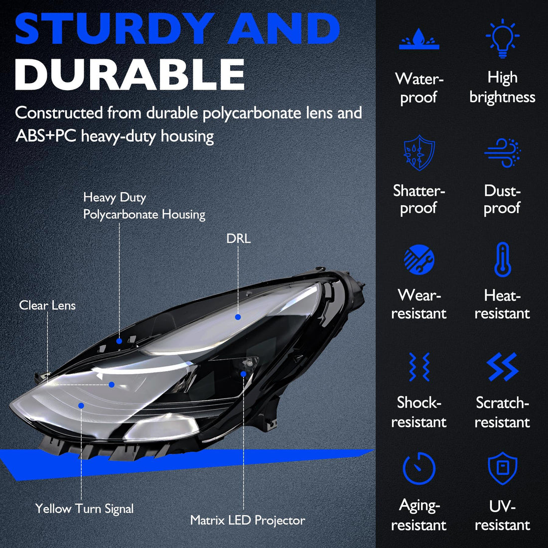 infinaware - Headlight Assembly For Tesla Model 3