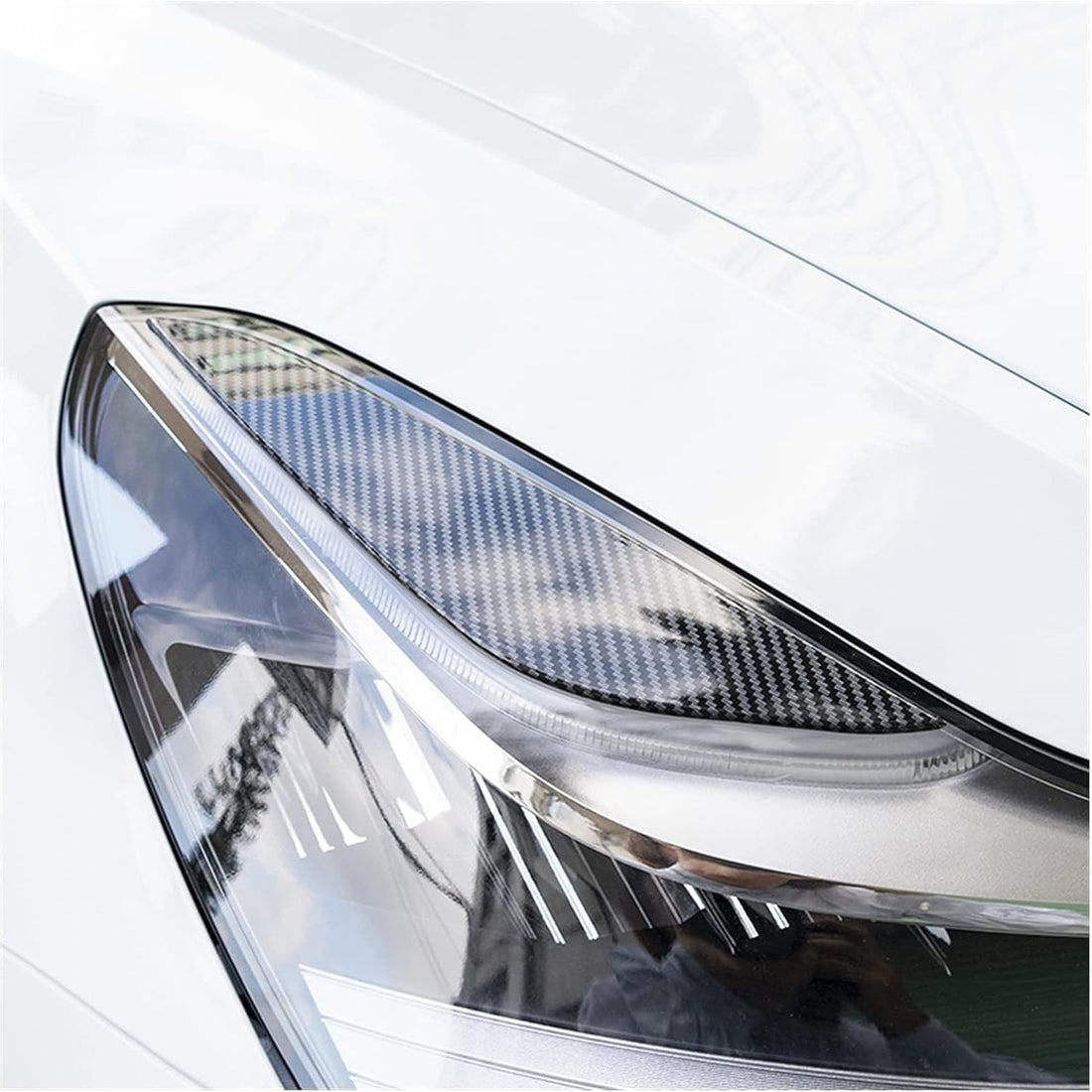 infinaware - Headlight eyelid trimming eyebrow stickers suitable for Tesla Model 3 （2017-2021）