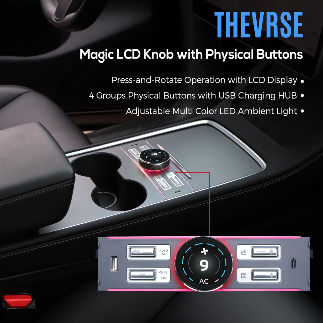 infinaware - LCD Knob Docking Station for Tesla Model 3 Highland / Y