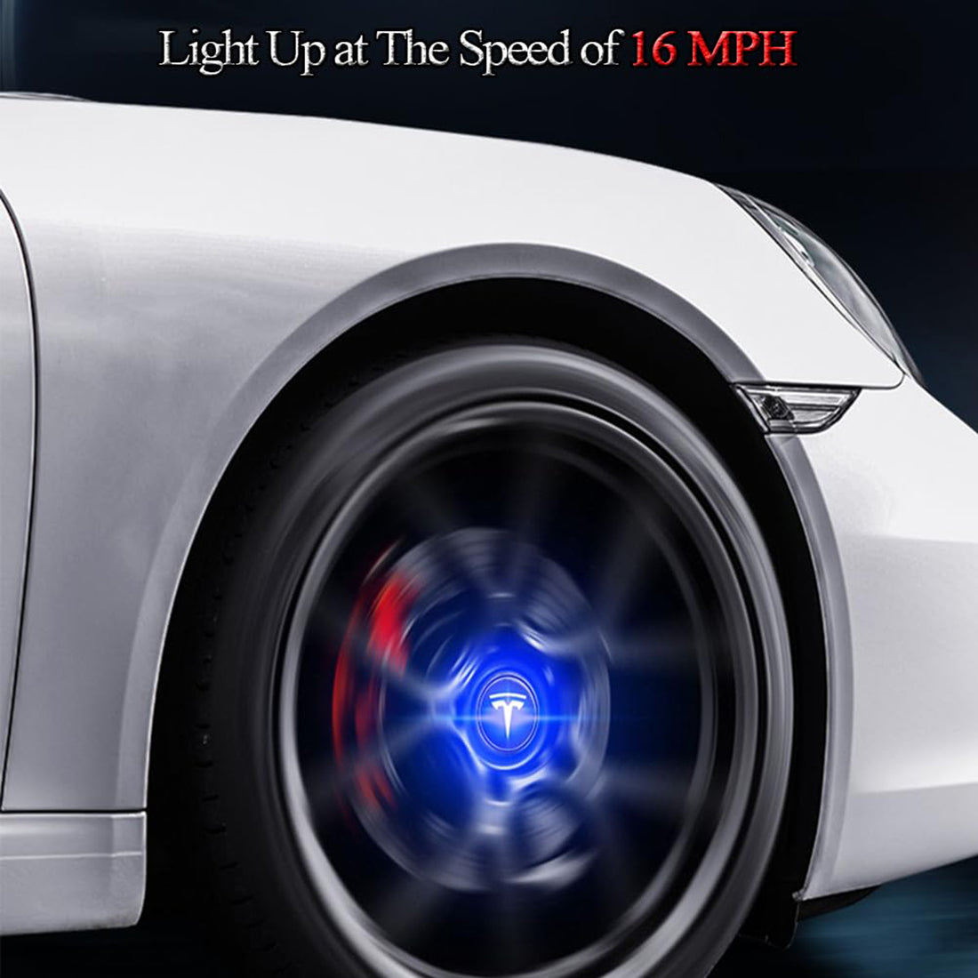 infinaware - LED Wheel Hub Light Caps For Tesla Model 3 2017-2024（4pcs）