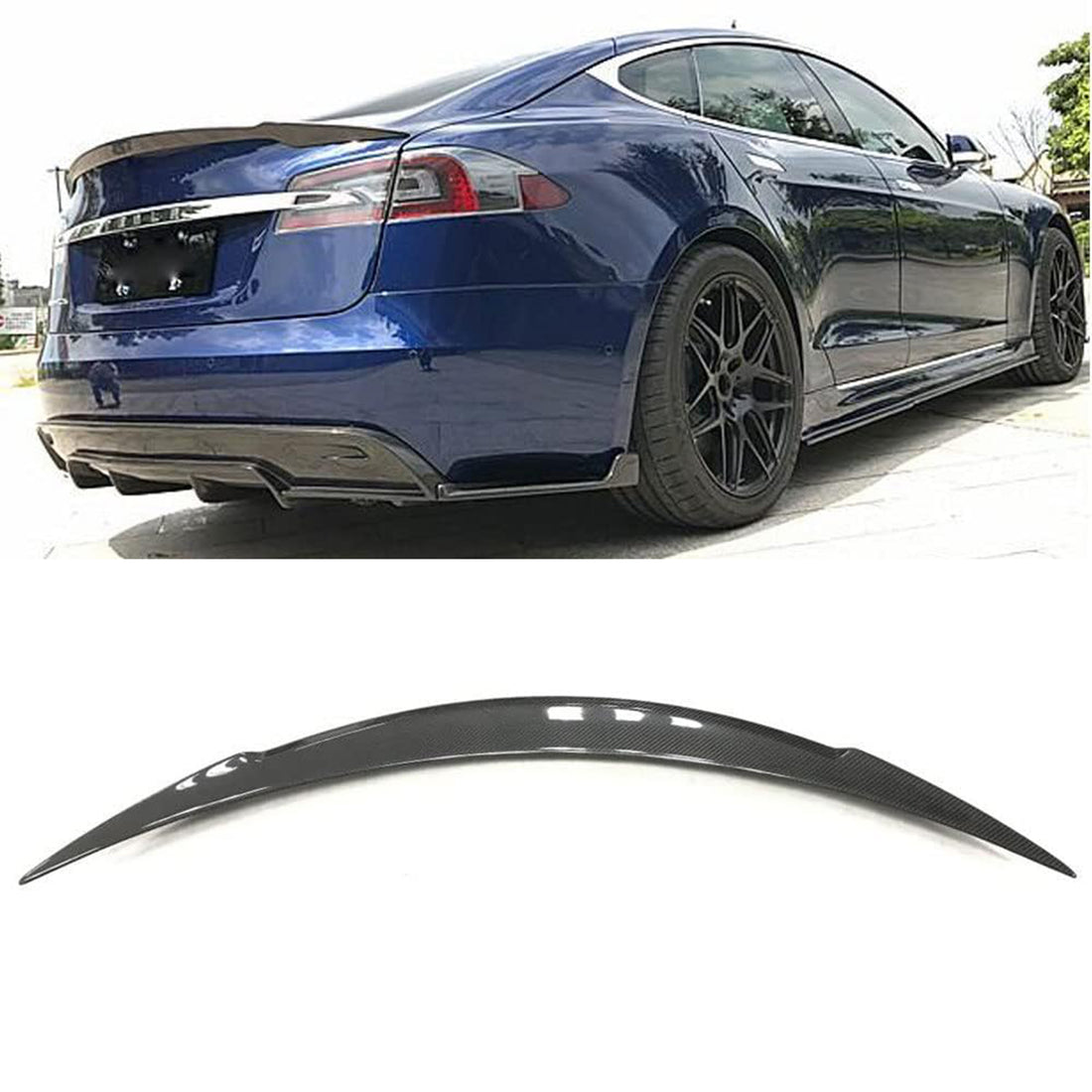 infinaware - Model S Spoiler R-Style - Real Molded Carbon Fiber