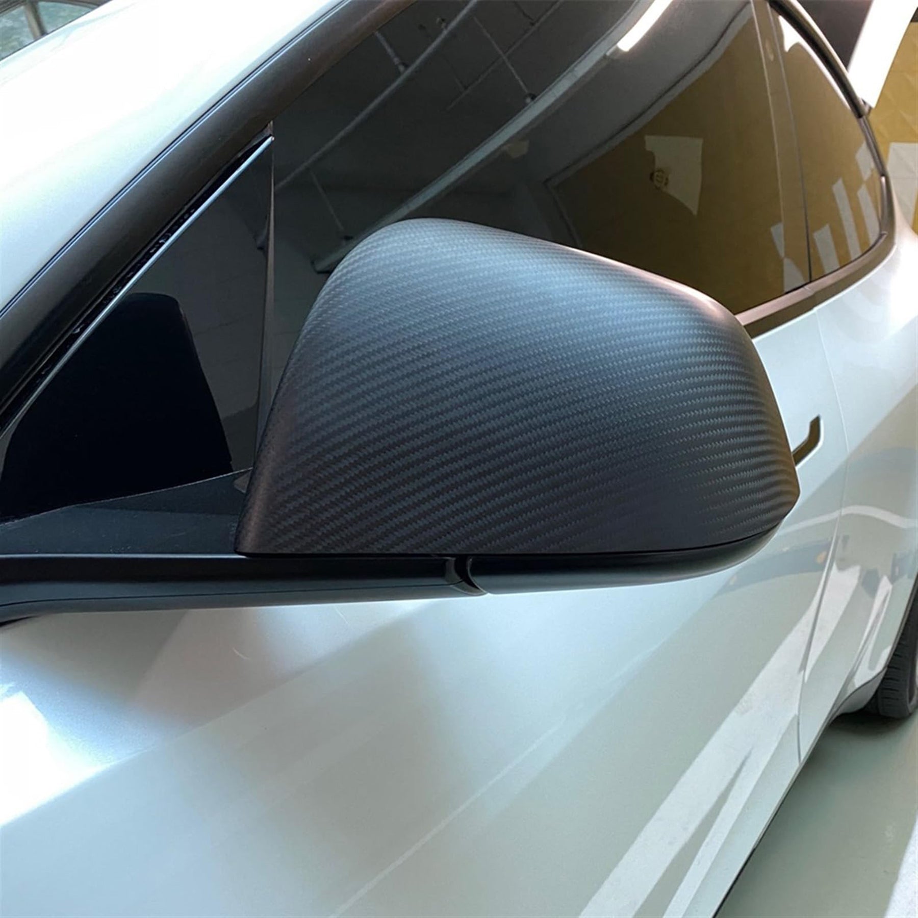 infinaware - Real Carbon Fiber Mirror Covers replacement for Model 3 2017-2024