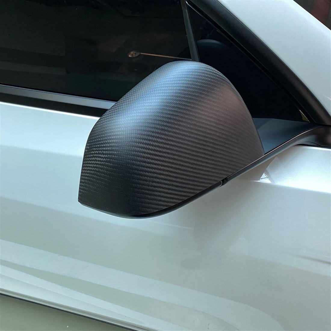 infinaware - Real Carbon Fiber Mirror Covers replacement for Model 3 2017-2024