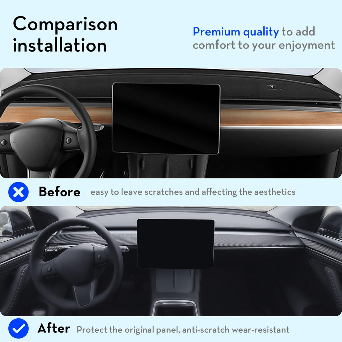 infinaware - Replacement Real Carbon Fiber Dashboard for Tesla Model 3/Y