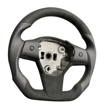 infinaware - Round Steering Wheel Replacement for Tesla Model S / X 2021-2022【Style 1】